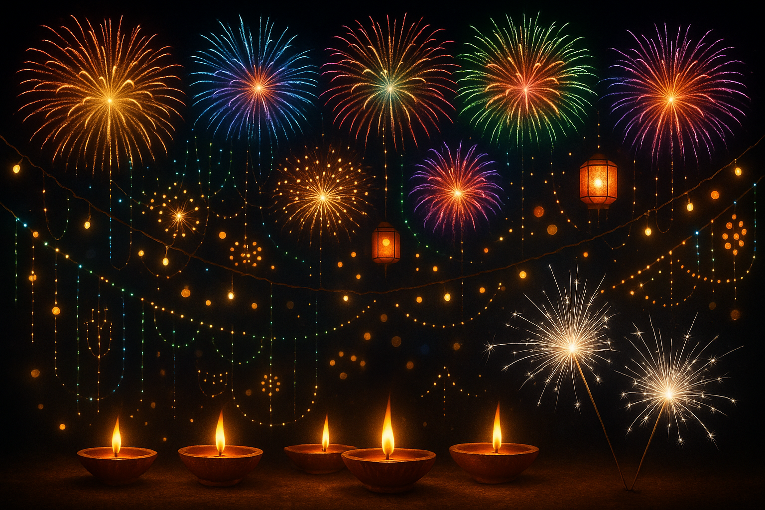 lights and fire works only