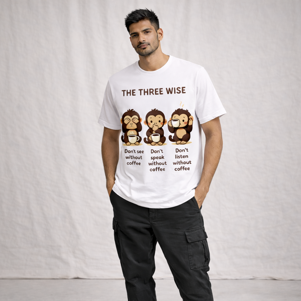 Coffee Monkeys Half Sleeve T-Shirt