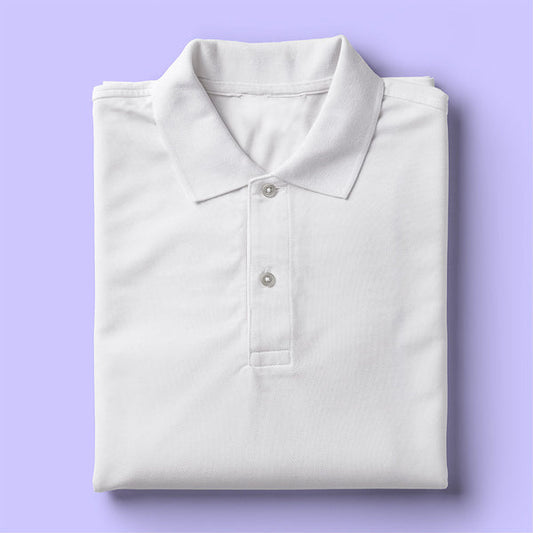 Polo T-Shirt: White Half Sleeve